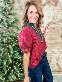 Mary Plaid Top