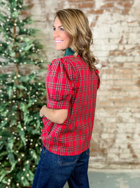Mary Plaid Top