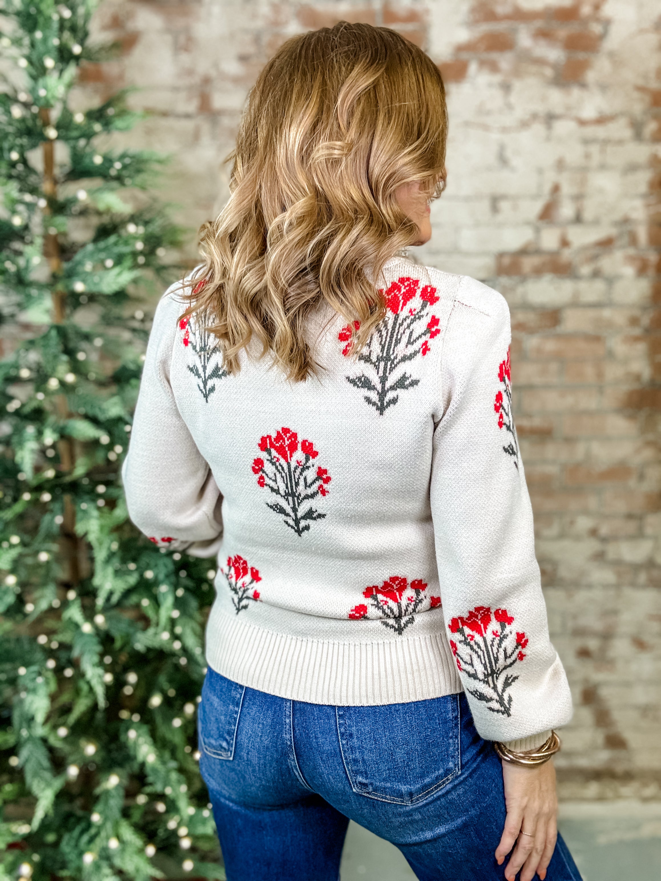Satterwhite Flower Stem Sweater