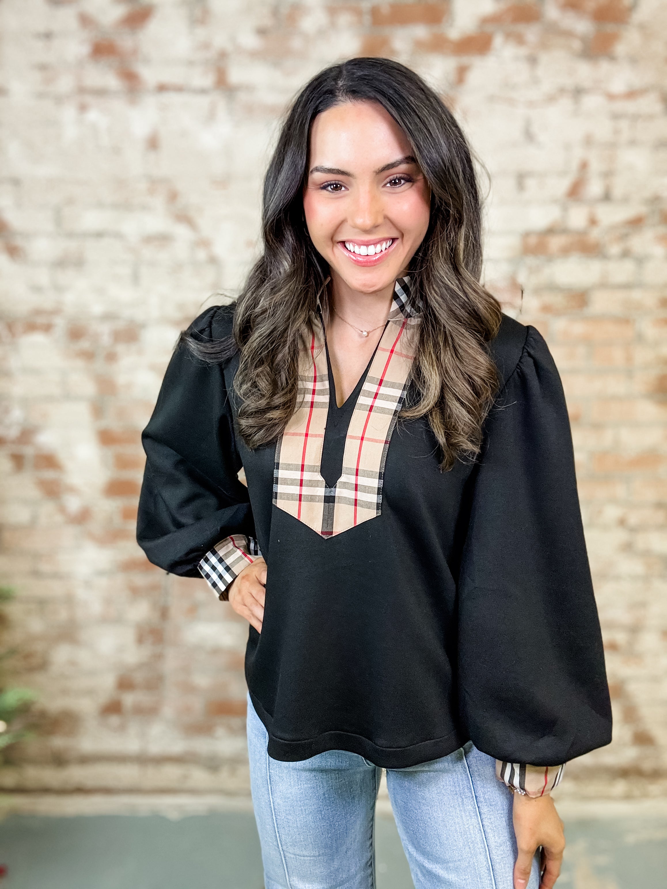 Carden Plaid Top