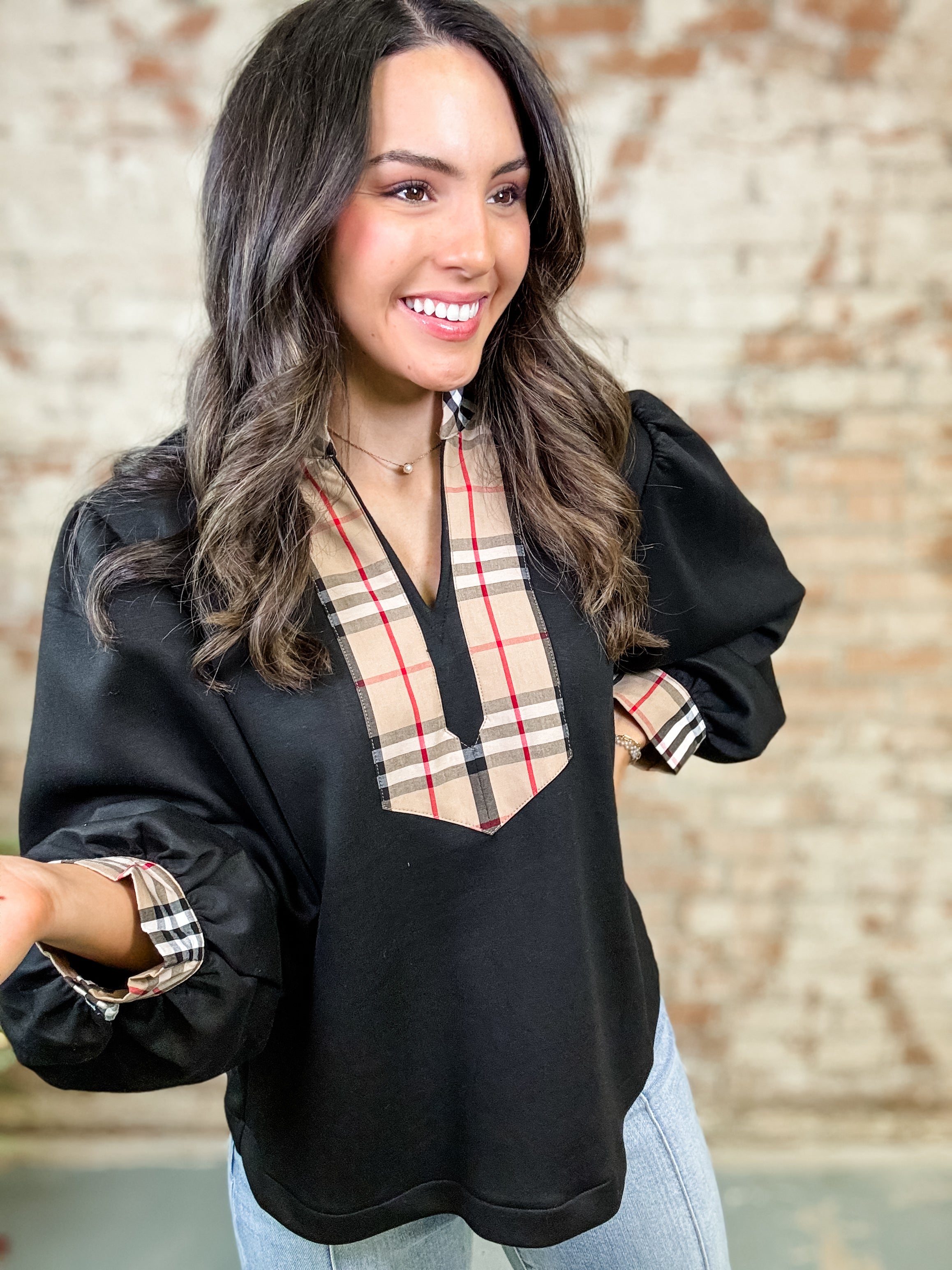 Carden Plaid Top