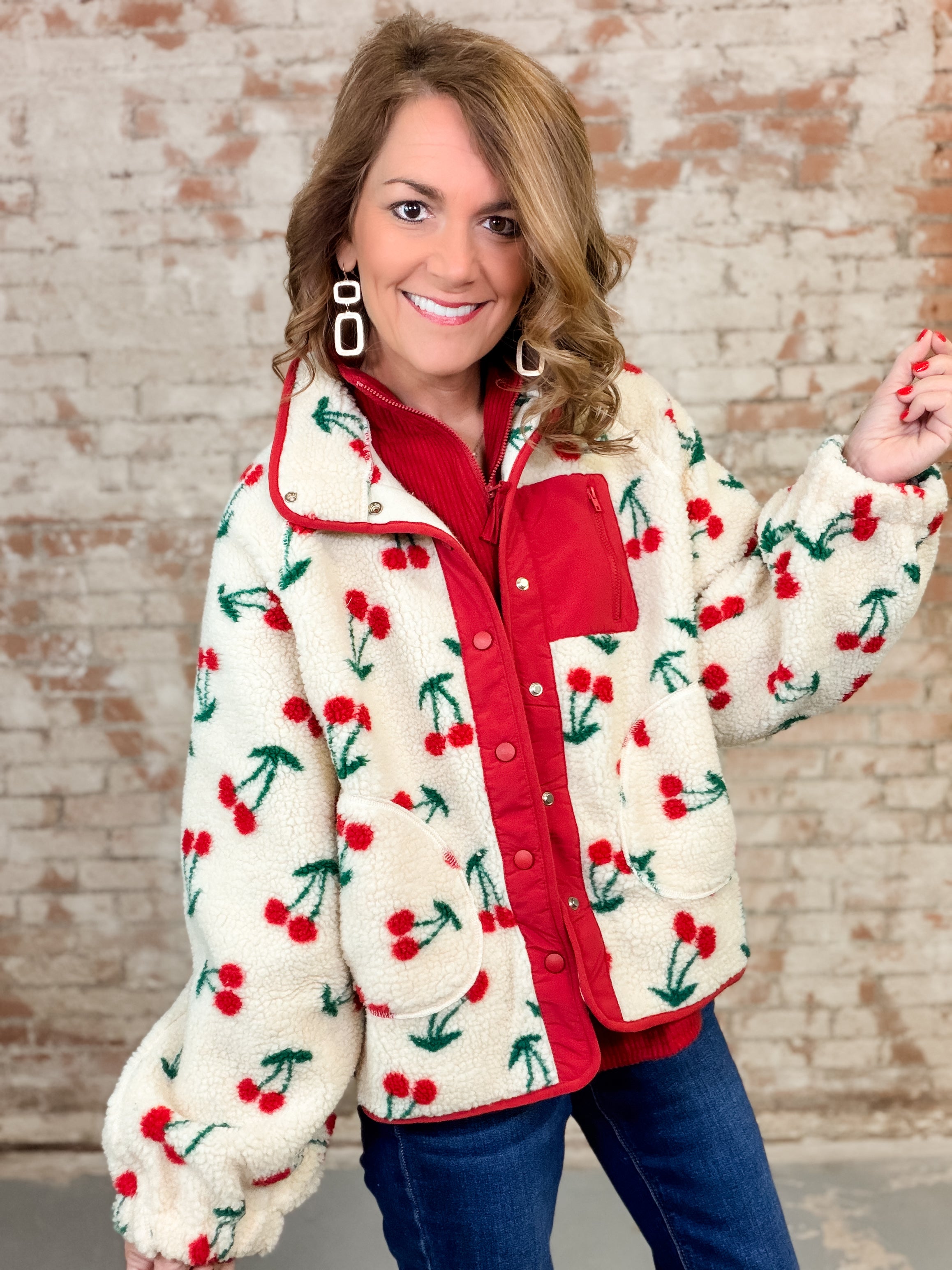 Cerise Fleece Jacket