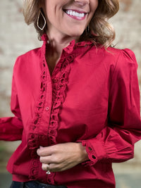 Frostine Eyelet Top