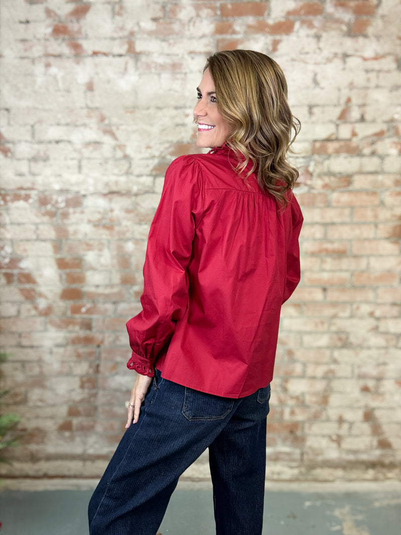 Frostine Eyelet Top