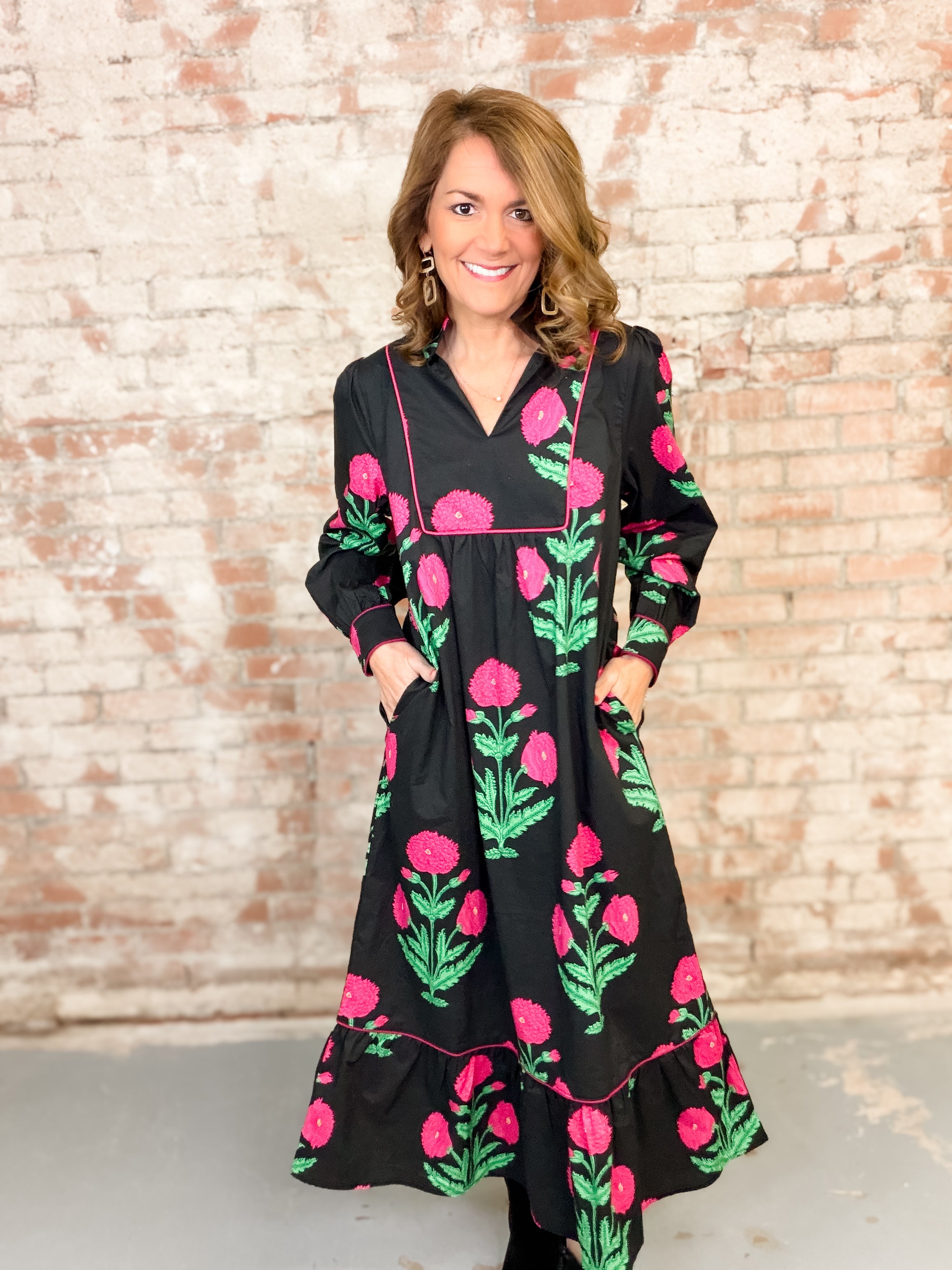 Kacie Floral Midi Dress