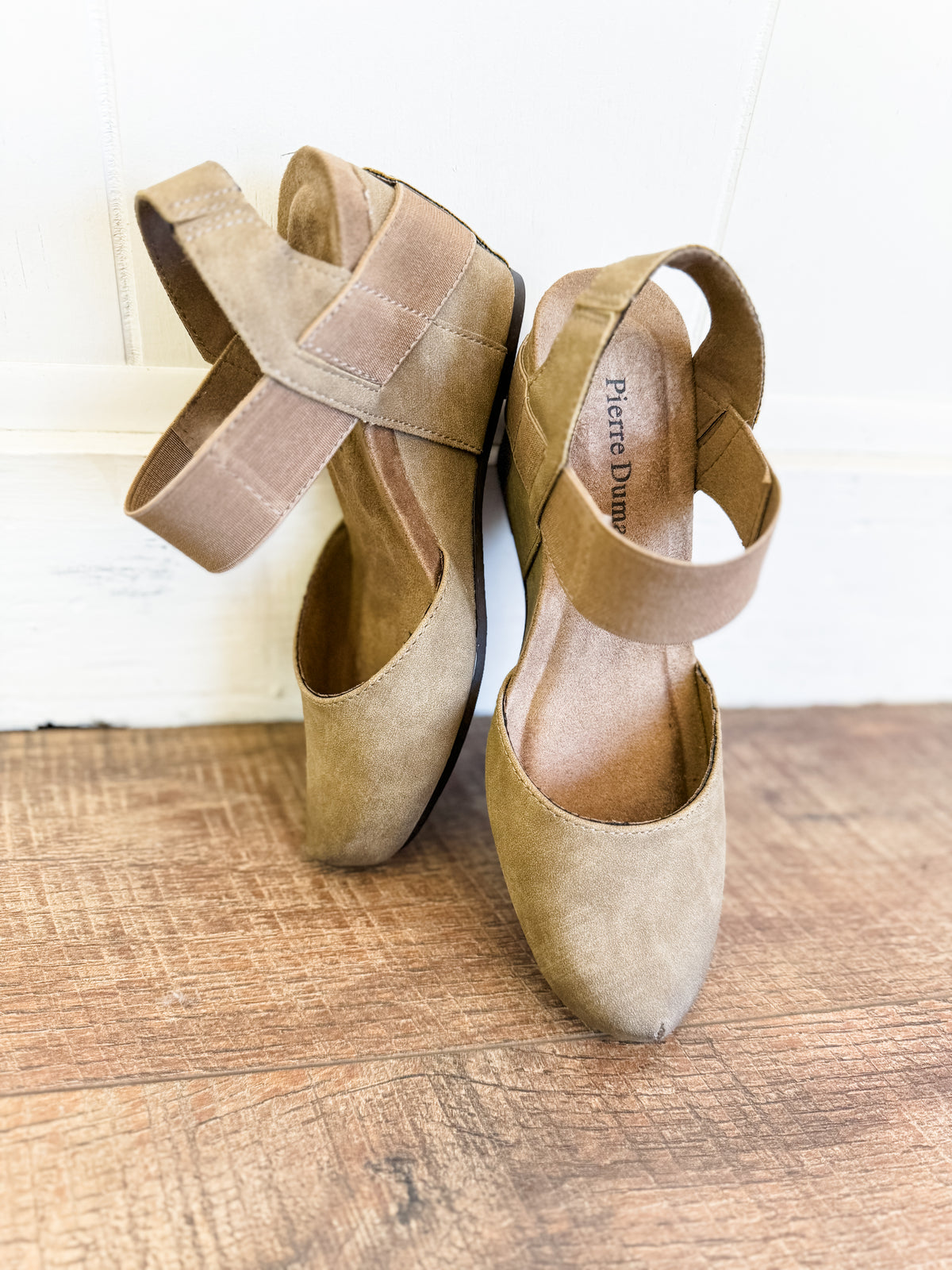 Dash Taupe Closed Toe Wedge