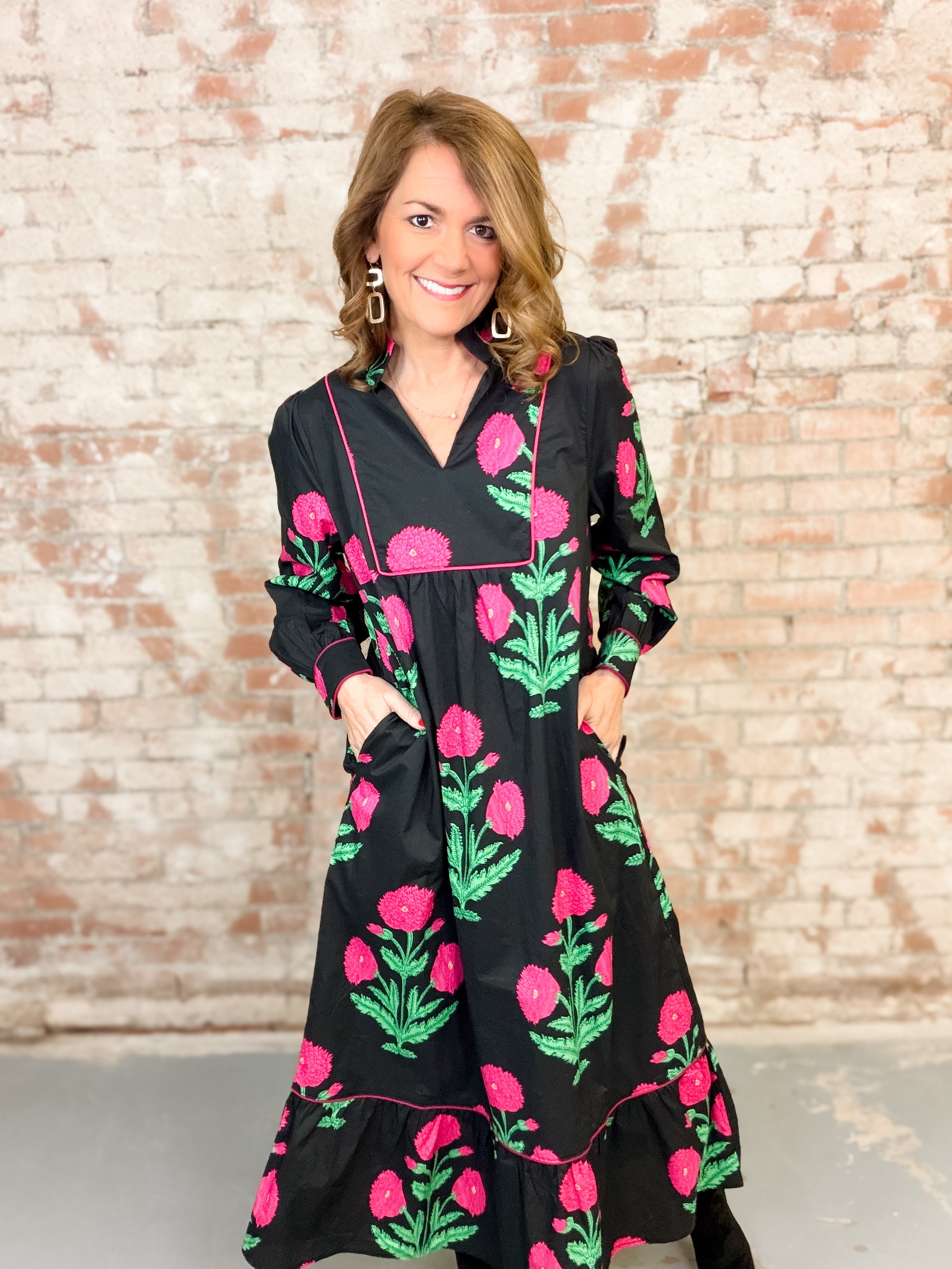 Kacie Floral Midi Dress