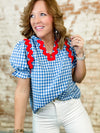 Macy Ric Rac Gingham Top