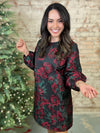 Sheryl Floral Jacquard Dress