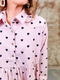 Elsie Heart Corduroy Dress
