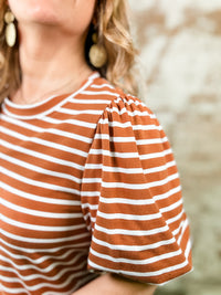 Twila Puff Sleeve Stripe Top