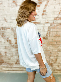 Francis Applique Flag Top
