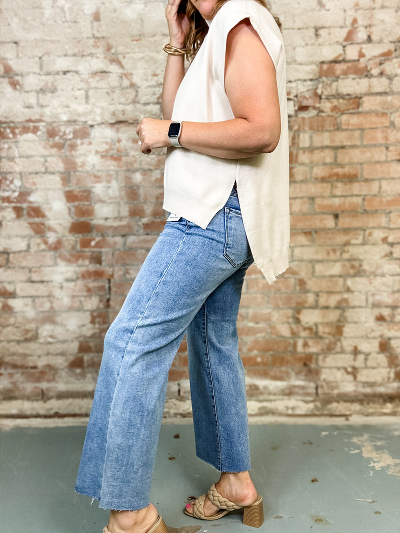 Caro Mid Rise Crop Jeans