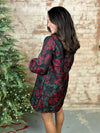 Sheryl Floral Jacquard Dress