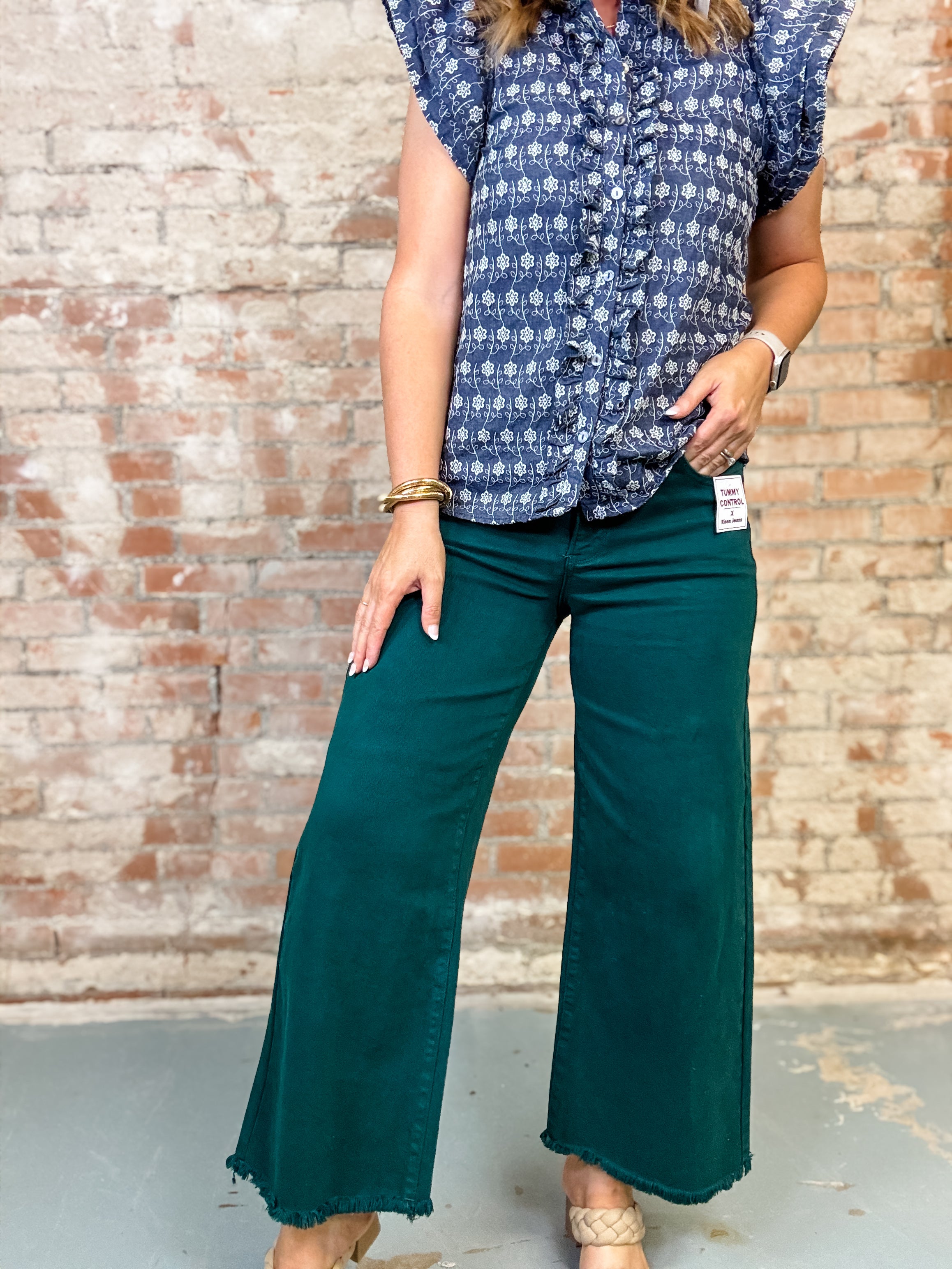 Heath Crop Wide Leg Jeans