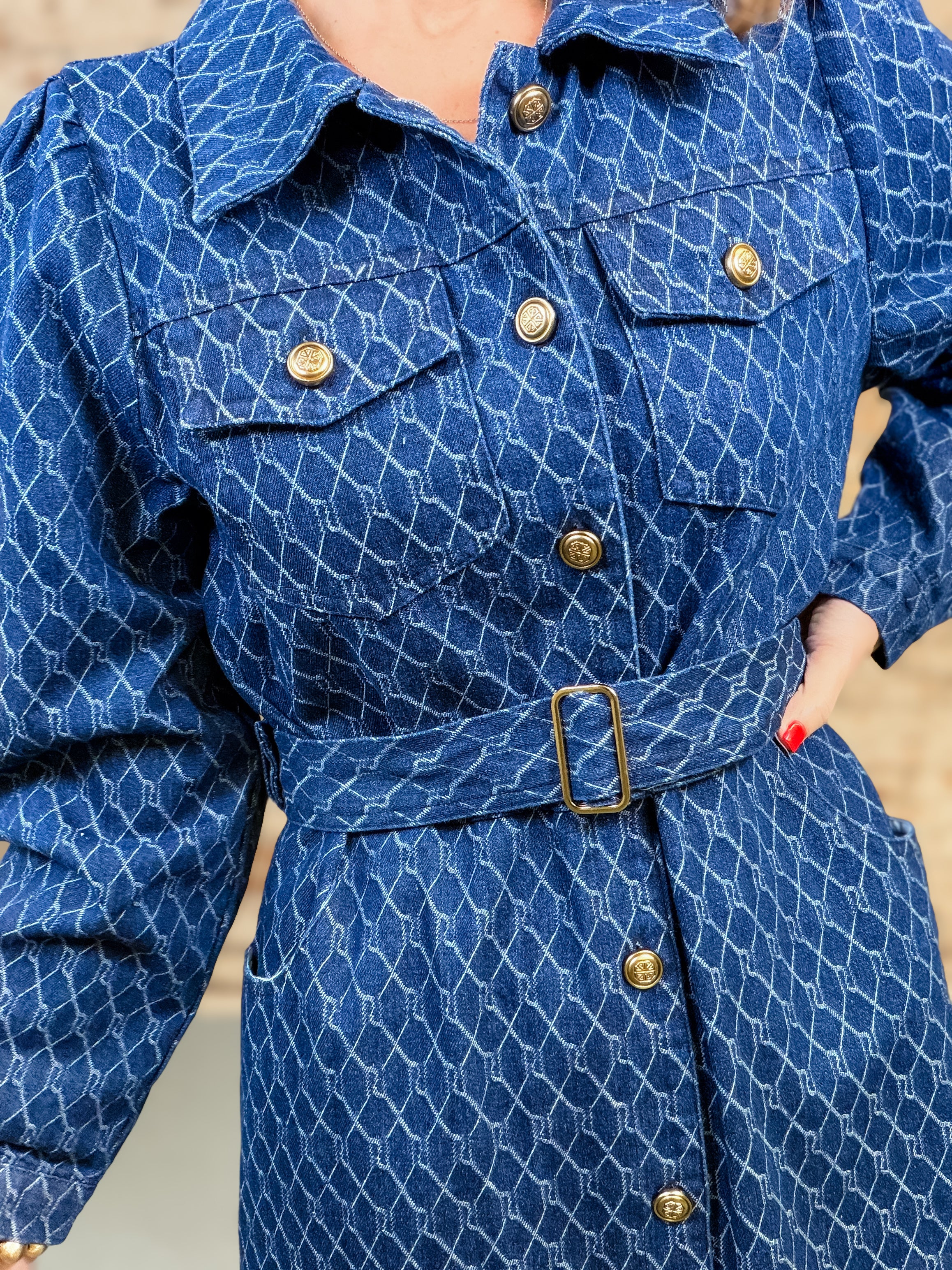 Duncan Belted Denim Dress