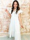 Shaylee White Tiered Dress