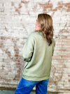 Tina Olive Textured Top