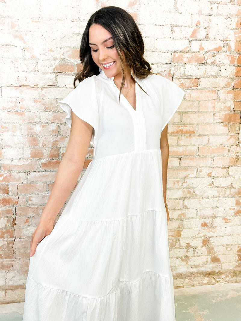 Shaylee White Tiered Dress - FINAL SALE