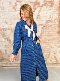 Duncan Belted Denim Dress