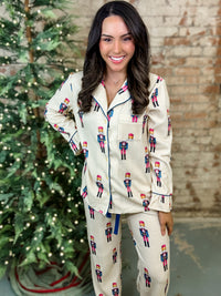 Fritz Nutcracker Striped Pajama Set