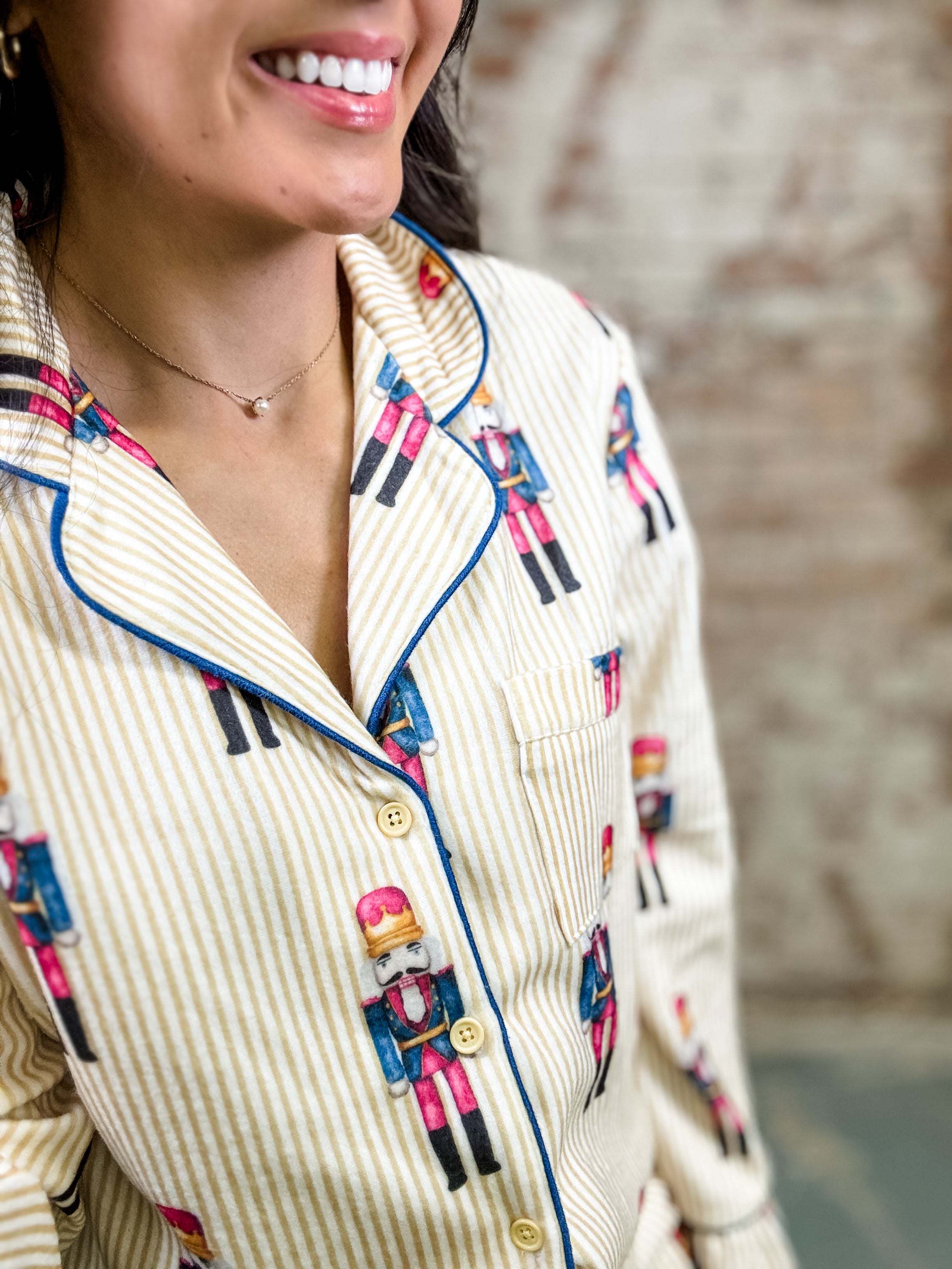 Fritz Nutcracker Striped Pajama Set