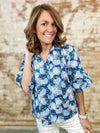 Ashleigh Embroidered Floral Print Top