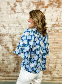Ashleigh Embroidered Floral Print Top