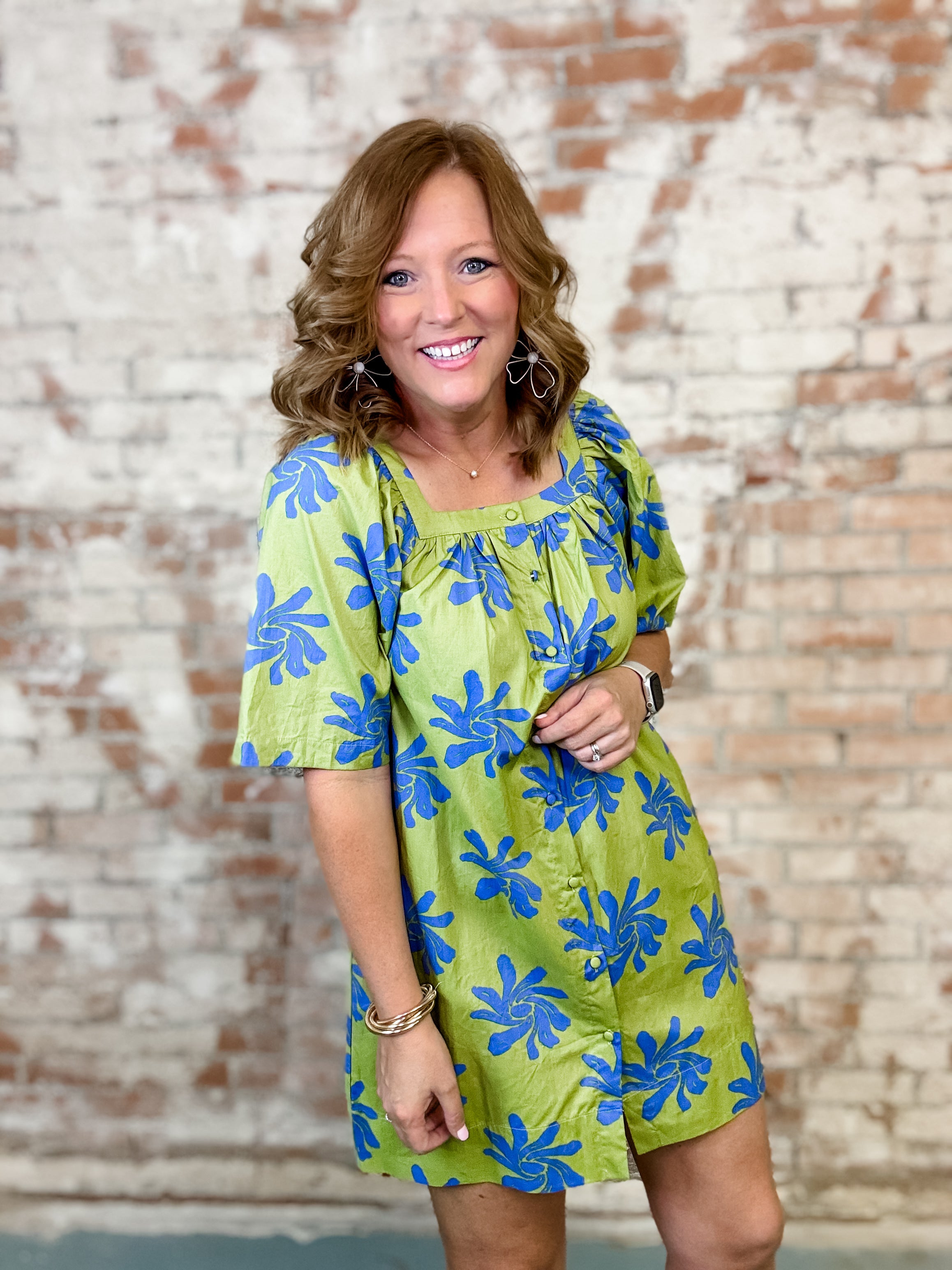 Shaw Floral Print Button Dress - FINAL SALE