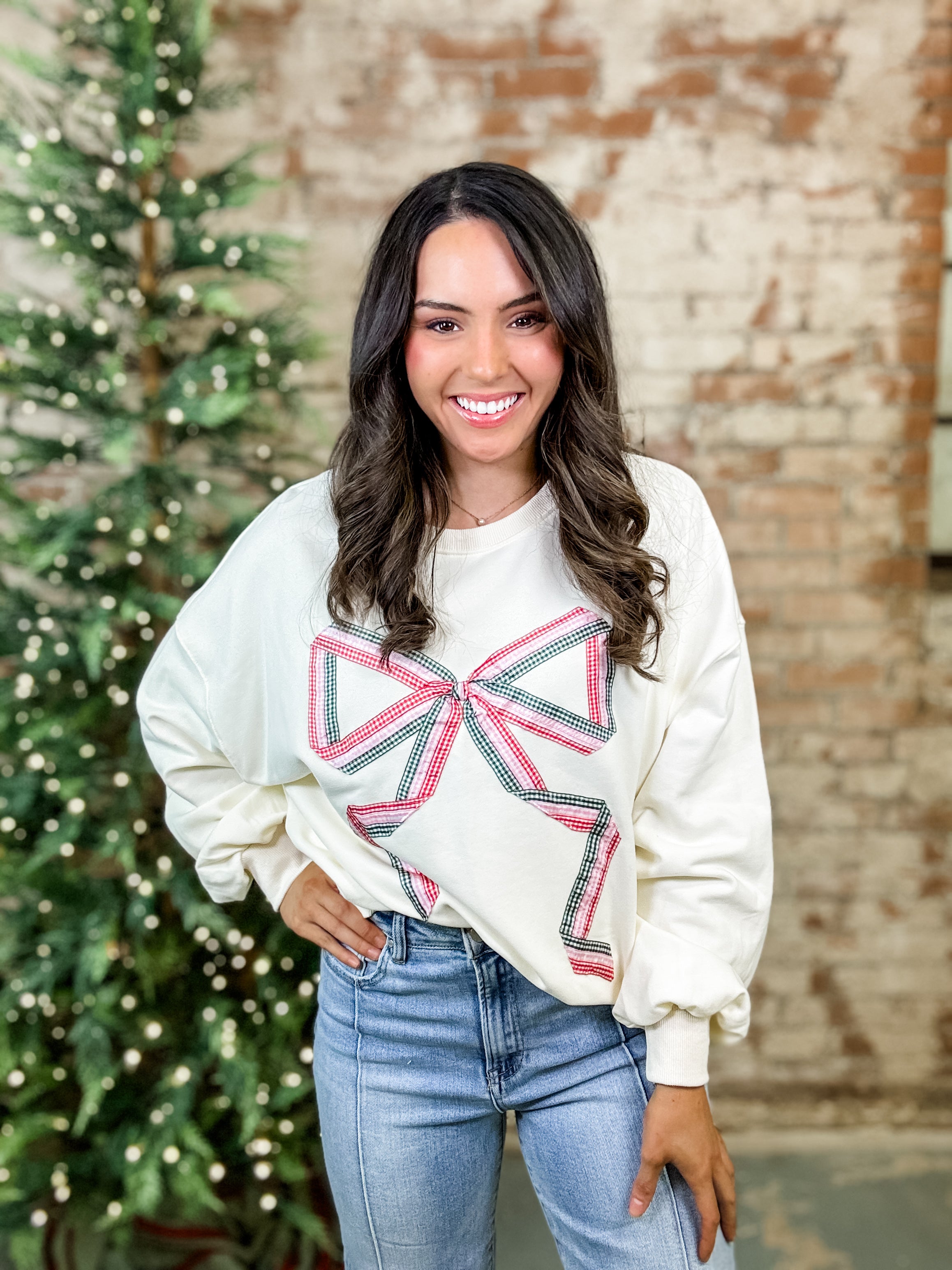 Avenne Bow Detail Sweatshirt