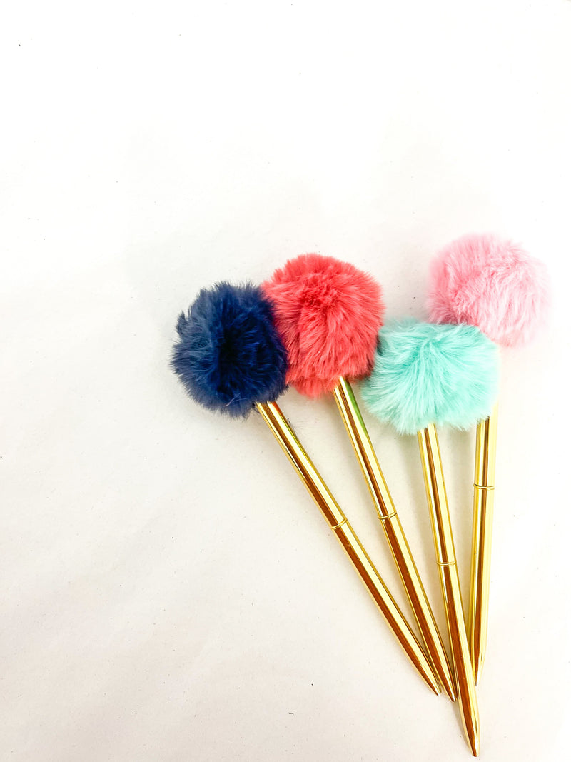 Plush Pom Pom Pen