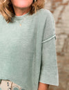 Jolene Mineral Washed Sweater Top