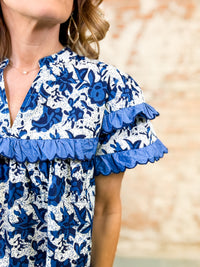 THML Marcia Floral Print Top