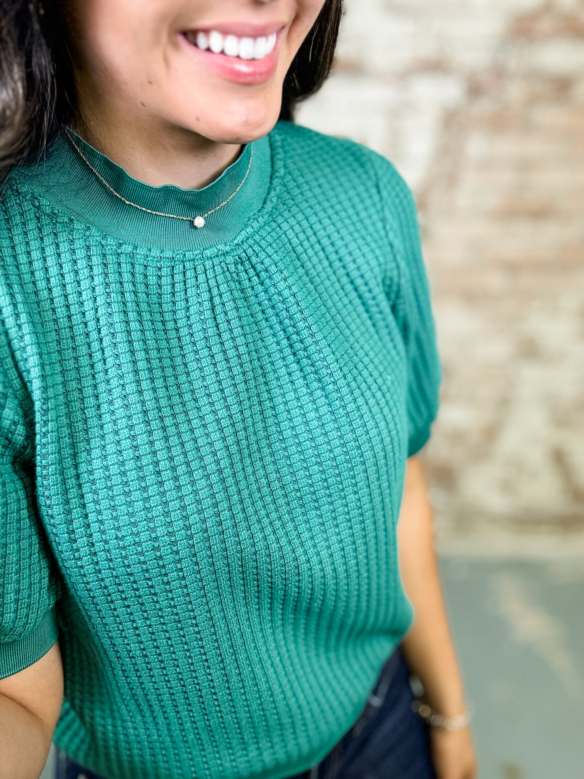Valle Textured Knit Top