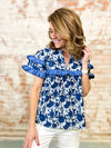 THML Marcia Floral Print Top