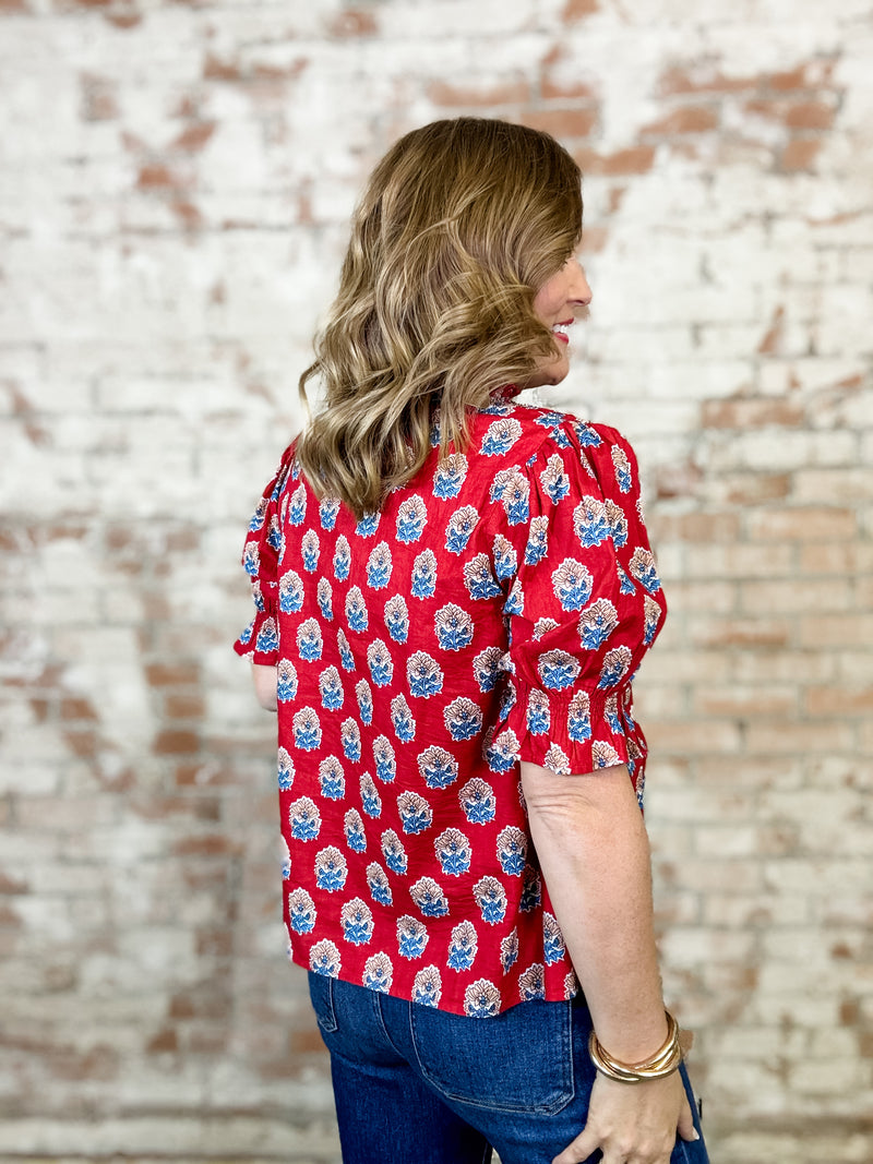THML Julee Block Print Top