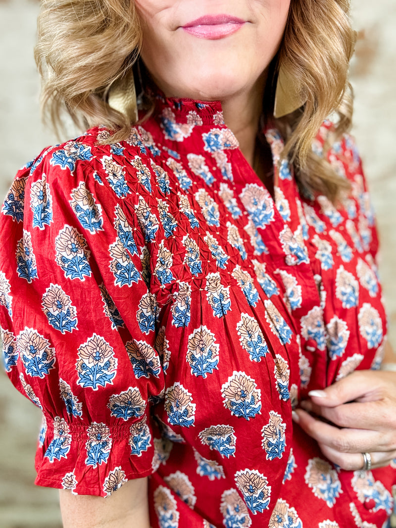 THML Julee Block Print Top
