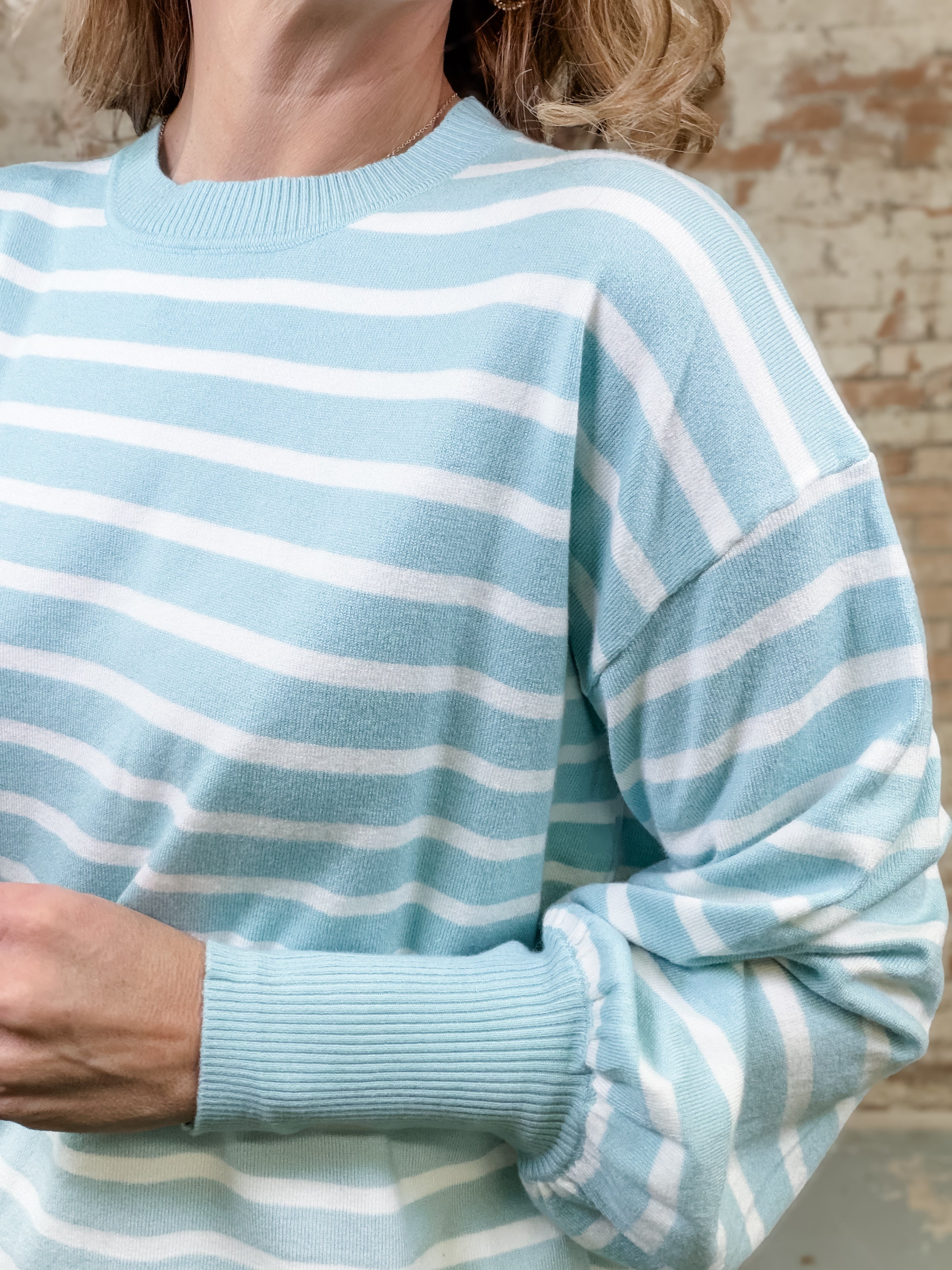 Quincy Balloon Sleeve Striped Top