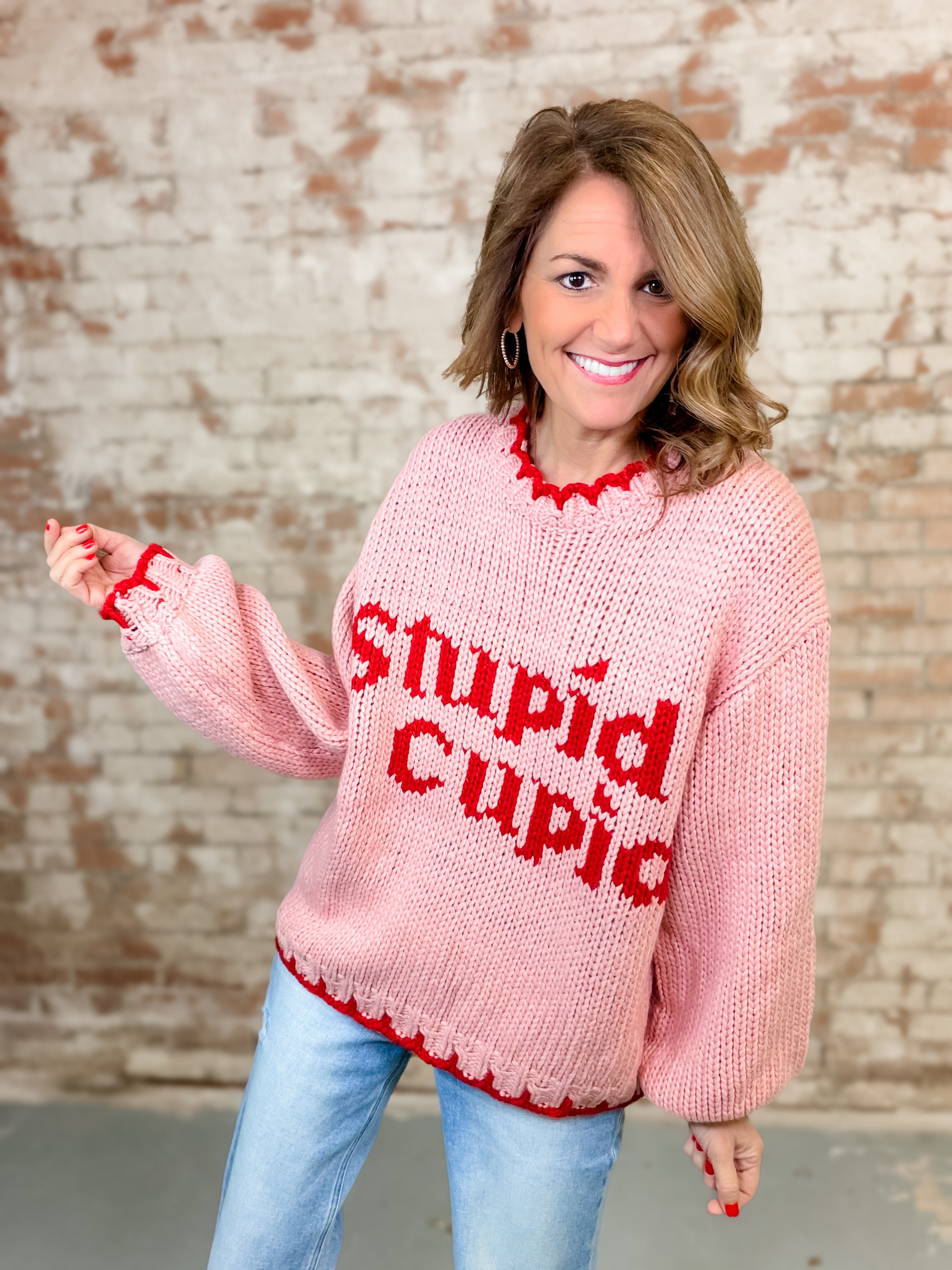 Stupid Cupid Knit Sweater