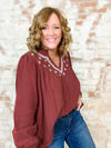 Salado Embroidered Gauze Top