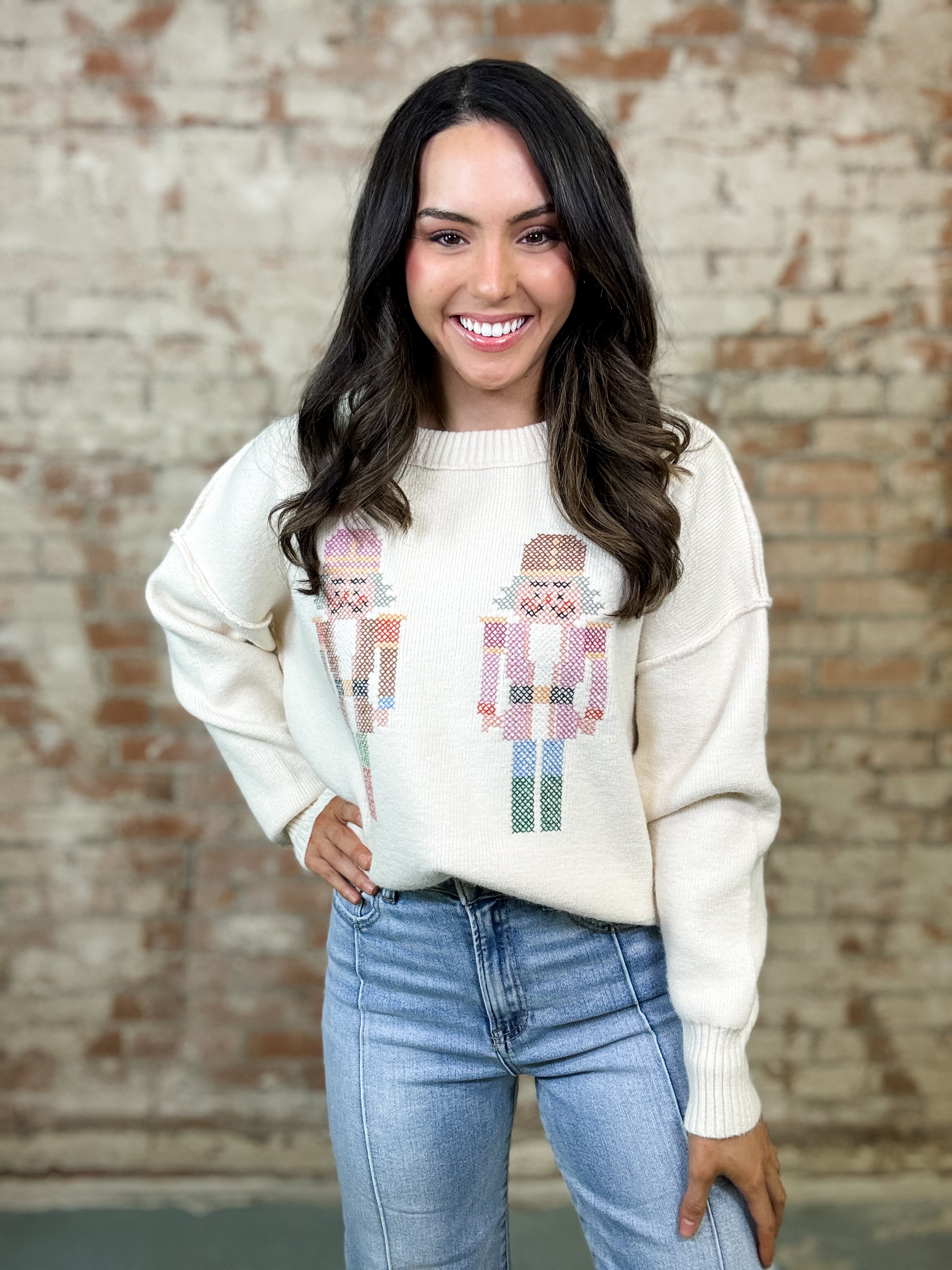 Nutcracker Cross Stitch Sweater