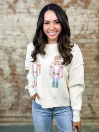 Nutcracker Cross Stitch Sweater