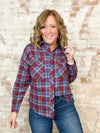 Sellers Plaid Button Up Top