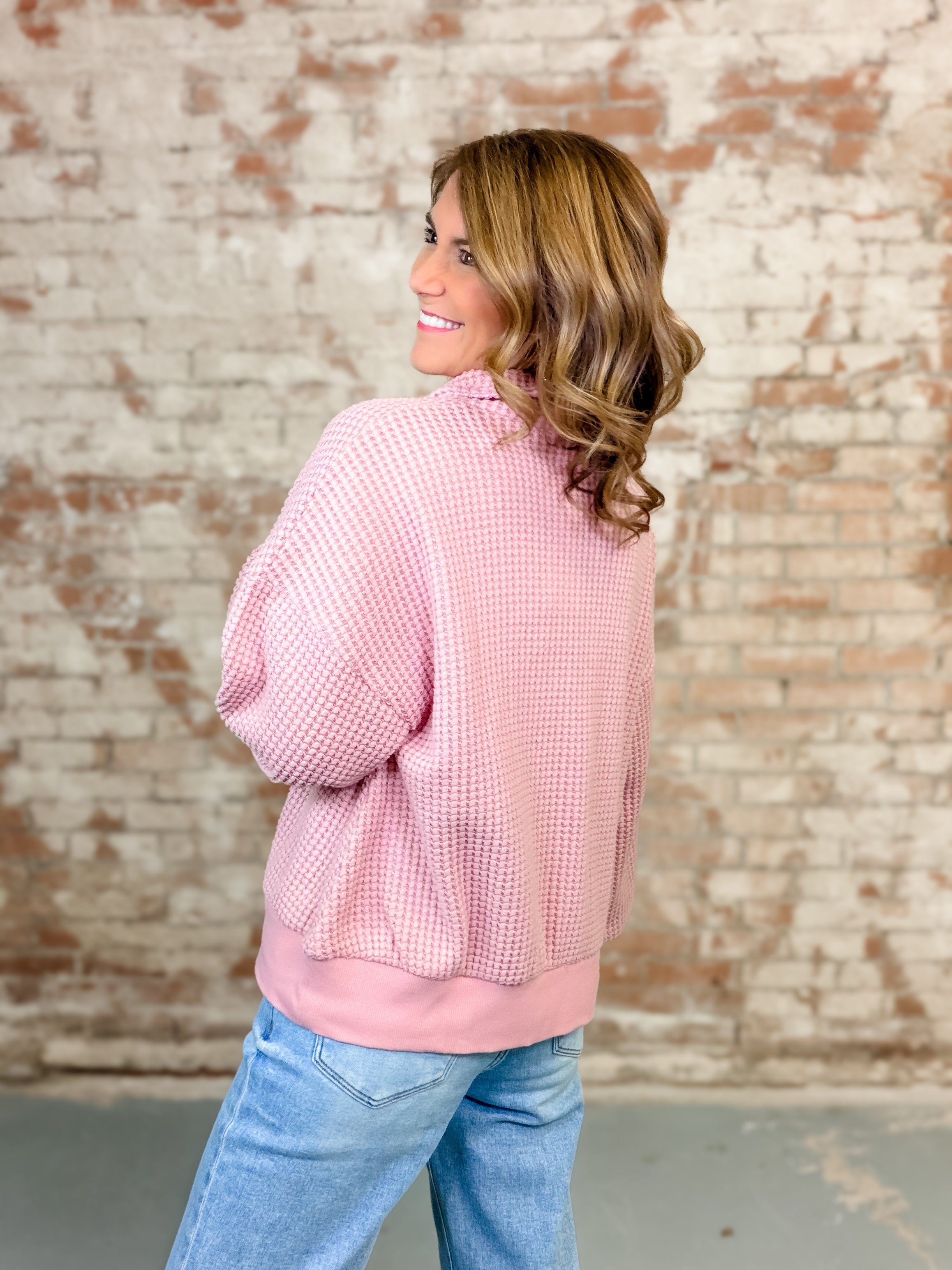 Josslyn Waffle Knit Pullover