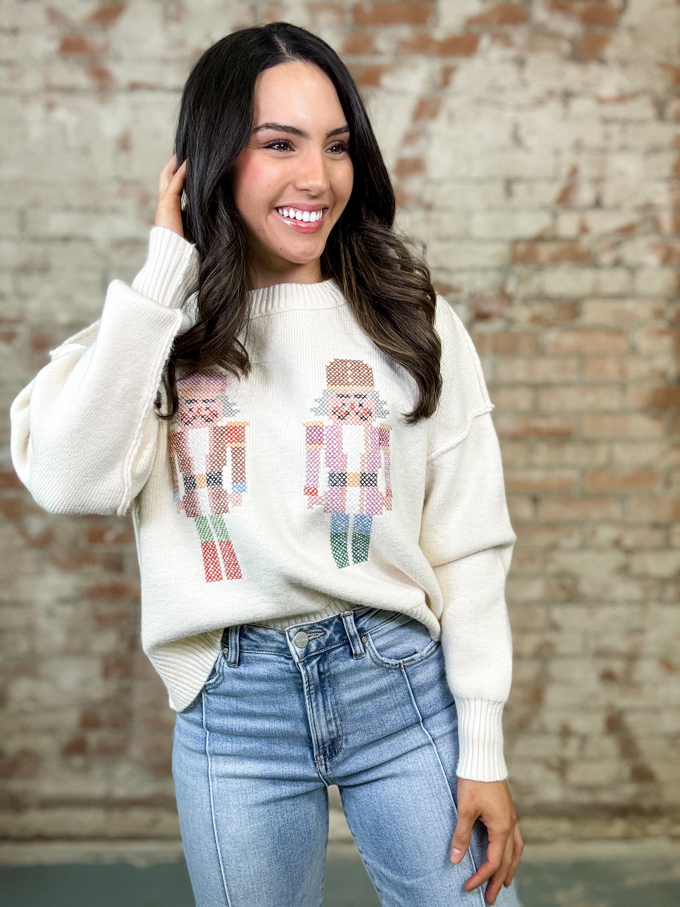 Nutcracker Cross Stitch Sweater