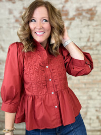 Lecia Frill Accent Top
