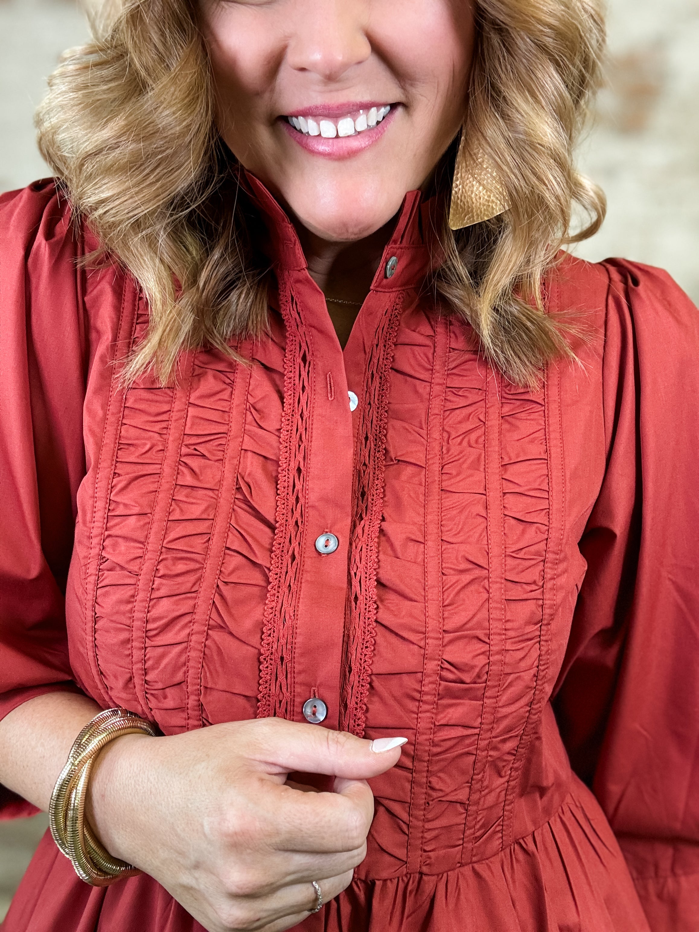Lecia Frill Accent Top