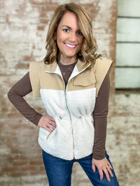 Gretchen Split Sherpa Vest