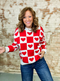 Valencia Heart Knit Sweater