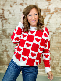 Valencia Heart Knit Sweater